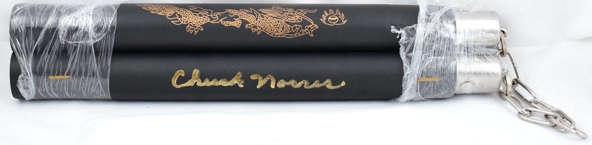 Chuck Norris Signed Foam Rubber Training Nunchucks (JSA) at PristineAuction.com Chuck Norris Signed Foam Rubber Training Nunchucks (JSA) at PristineAuction.com