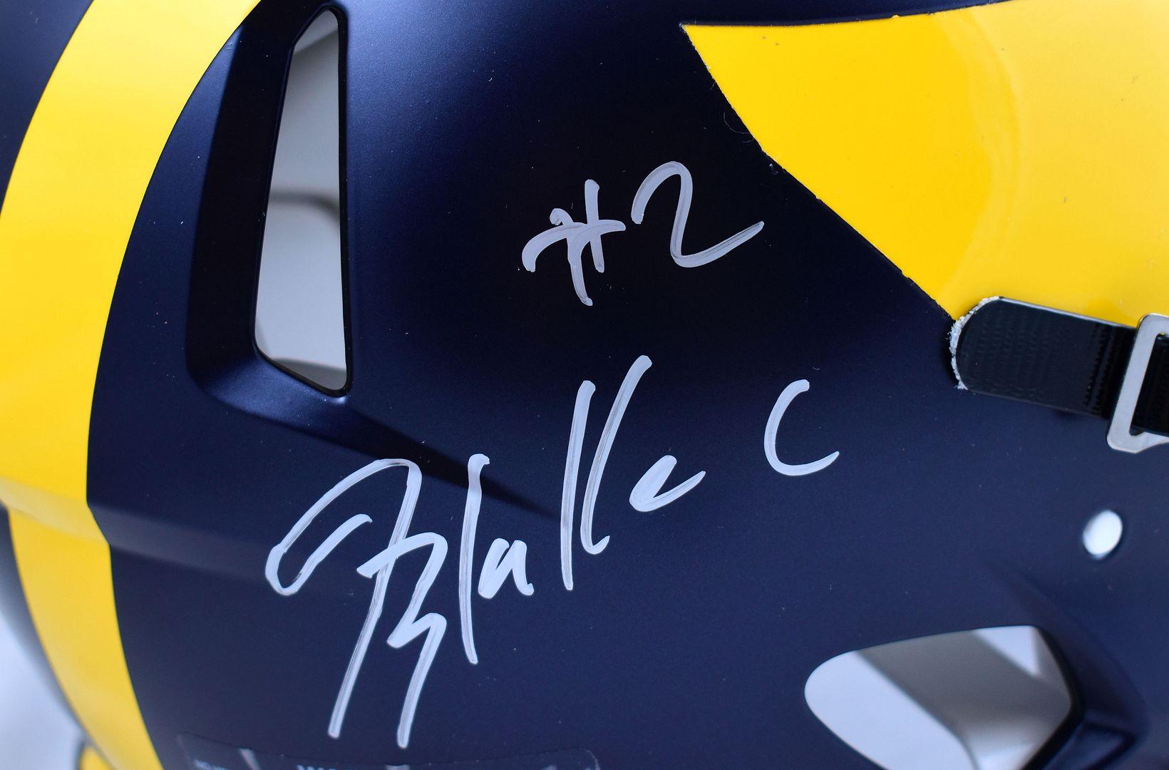 Blake Corum Signed Michigan Wolverines Full-Size Authentic On-Field Speed Helmet (JSA) at PristineAuction.com Blake Corum Signed Michigan Wolverines Full-Size Authentic On-Field Speed Helmet (JSA) at PristineAuction.com