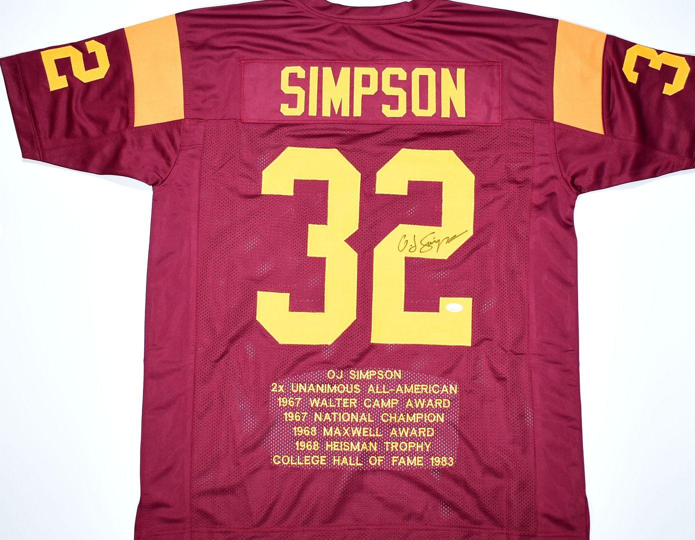 O. J. Simpson Signed Career Highlight Stat Jersey (JSA) at PristineAuction.com O. J. Simpson Signed Career Highlight Stat Jersey (JSA) at PristineAuction.com
