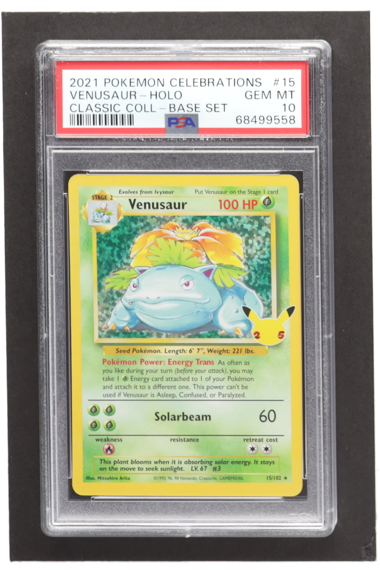 Venusaur Pokemon 2021 Celebrations #15 Holo (PSA 10) at PristineAuction.com Venusaur Pokemon 2021 Celebrations #15 Holo (PSA 10) at PristineAuction.com