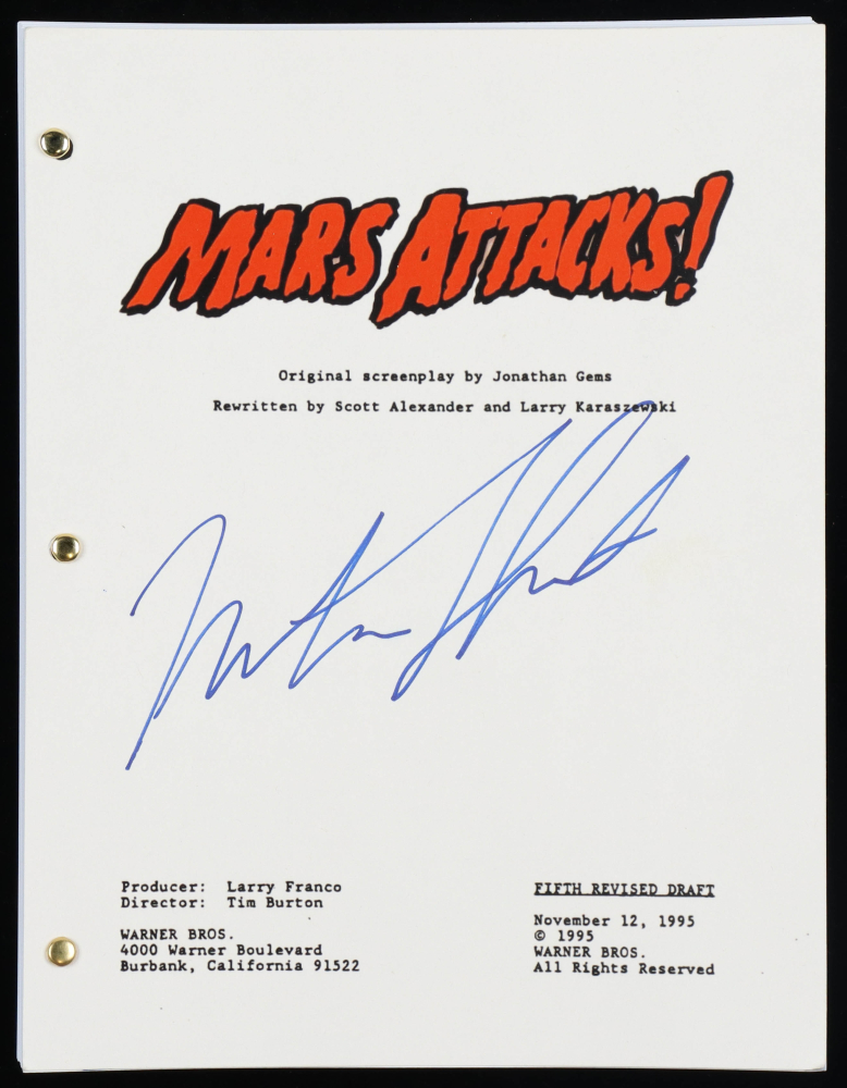Martin Short Signed "Mars Attacks!" Movie Script (AutographCOA