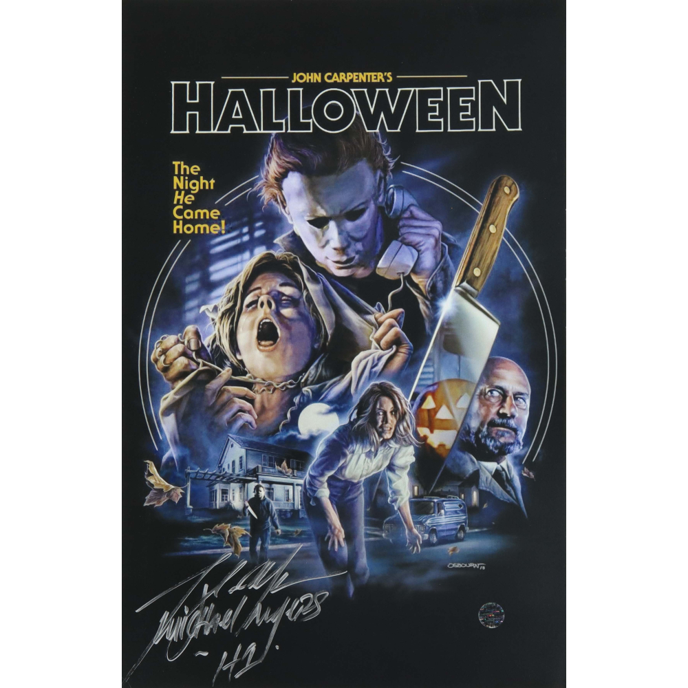 Tony Moran Signed "Halloween" 11x17 Poster Inscribed "Michael Myers
