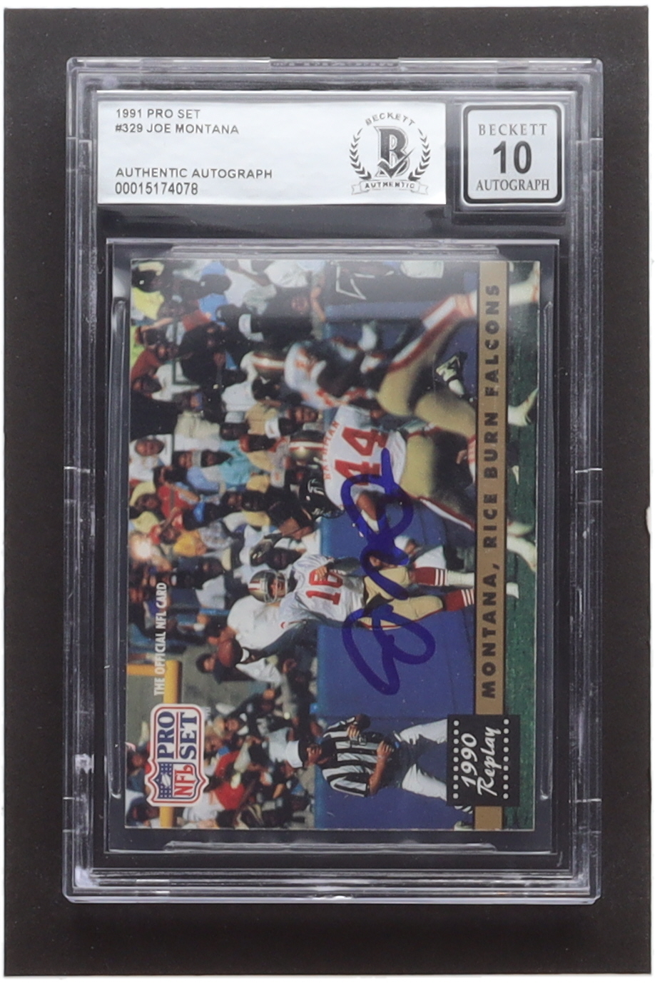 Joe Montana Signed 1991 Pro Set #329 Joe Montana / Jerry Rice REP (BGS) at PristineAuction.com Joe Montana Signed 1991 Pro Set #329 Joe Montana / Jerry Rice REP (BGS) at PristineAuction.com