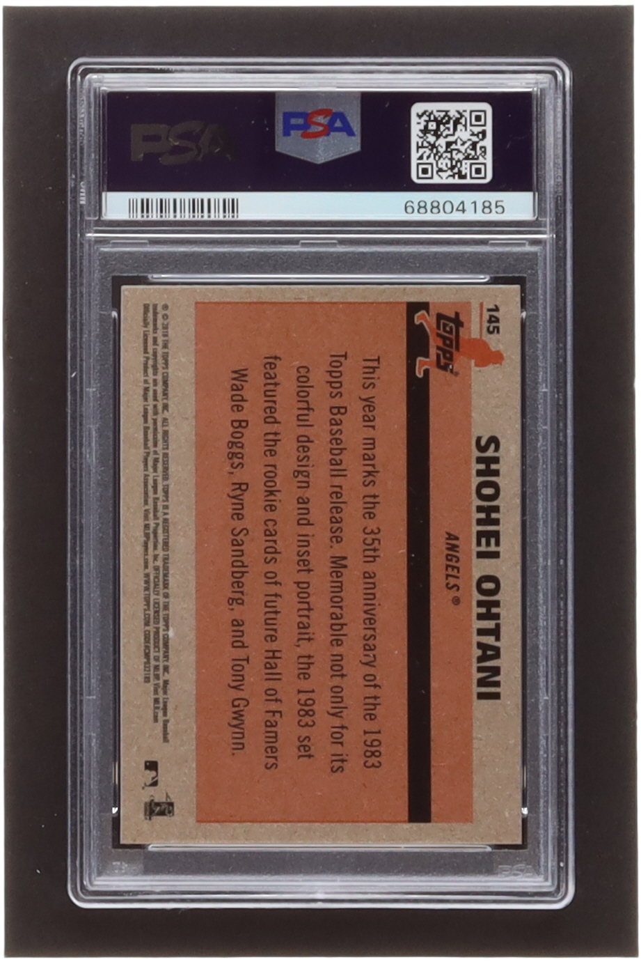 Shohei Ohtani 2018 Topps '83 Topps Silver Pack Chrome #145 RC (PSA 8) at PristineAuction.com Shohei Ohtani 2018 Topps '83 Topps Silver Pack Chrome #145 RC (PSA 8) at PristineAuction.com