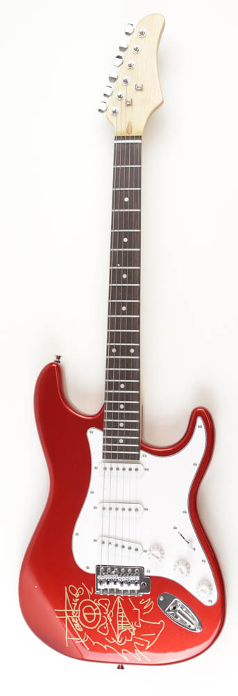 Derek Riggs Signed 39" Electric Guitar with Hand-Drawn Sketch (JSA) at PristineAuction.com Derek Riggs Signed 39" Electric Guitar with Hand-Drawn Sketch (JSA) at PristineAuction.com