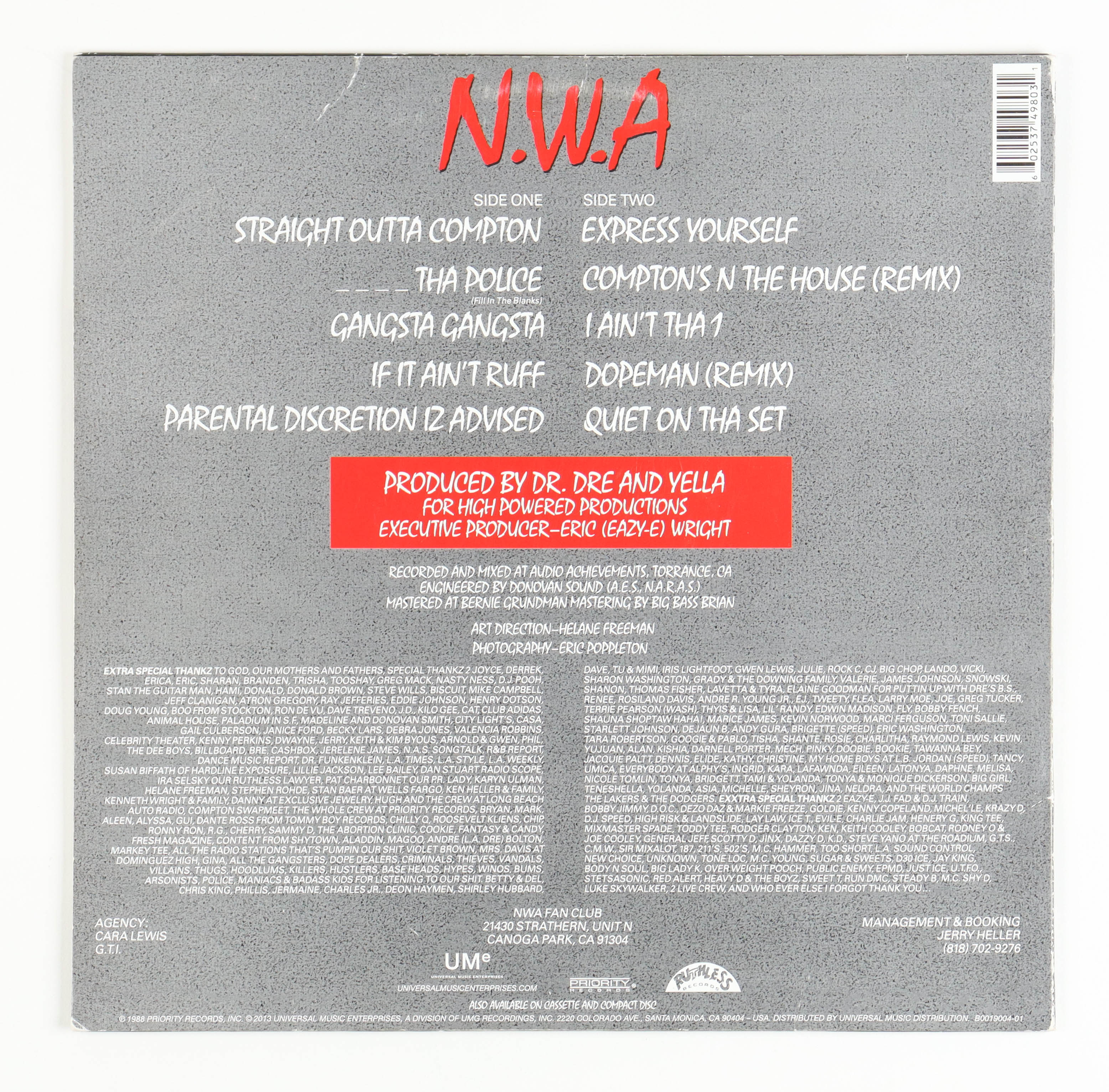 Ice Cube Signed "Straight Outta Compton" Vinyl Record Album (PSA) at PristineAuction.com Ice Cube Signed "Straight Outta Compton" Vinyl Record Album (PSA) at PristineAuction.com