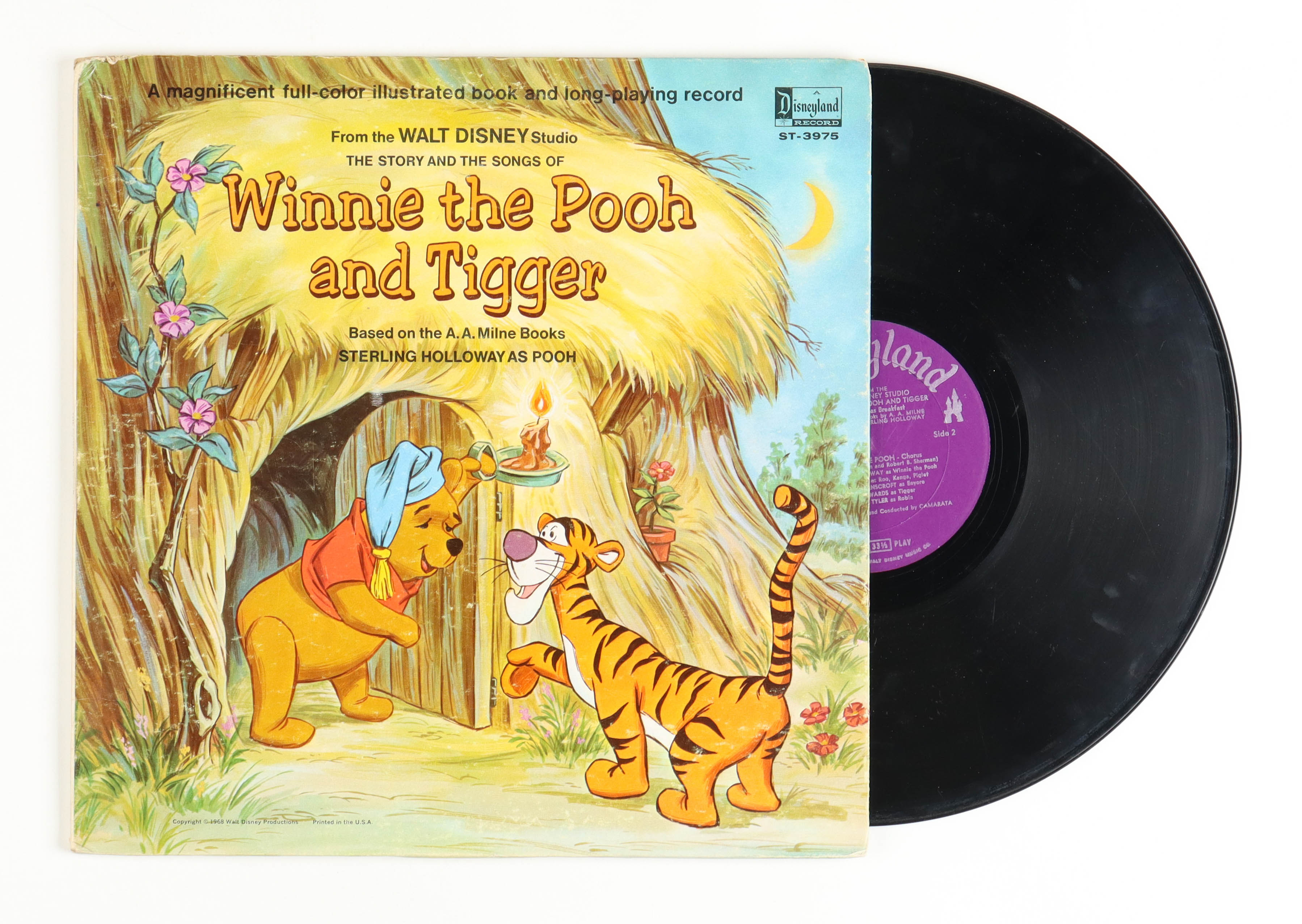 1968 Walt Disney's "Winnie the Pooh and Tigger" Vinyl Record Album at PristineAuction.com 1968 Walt Disney's "Winnie the Pooh and Tigger" Vinyl Record Album at PristineAuction.com