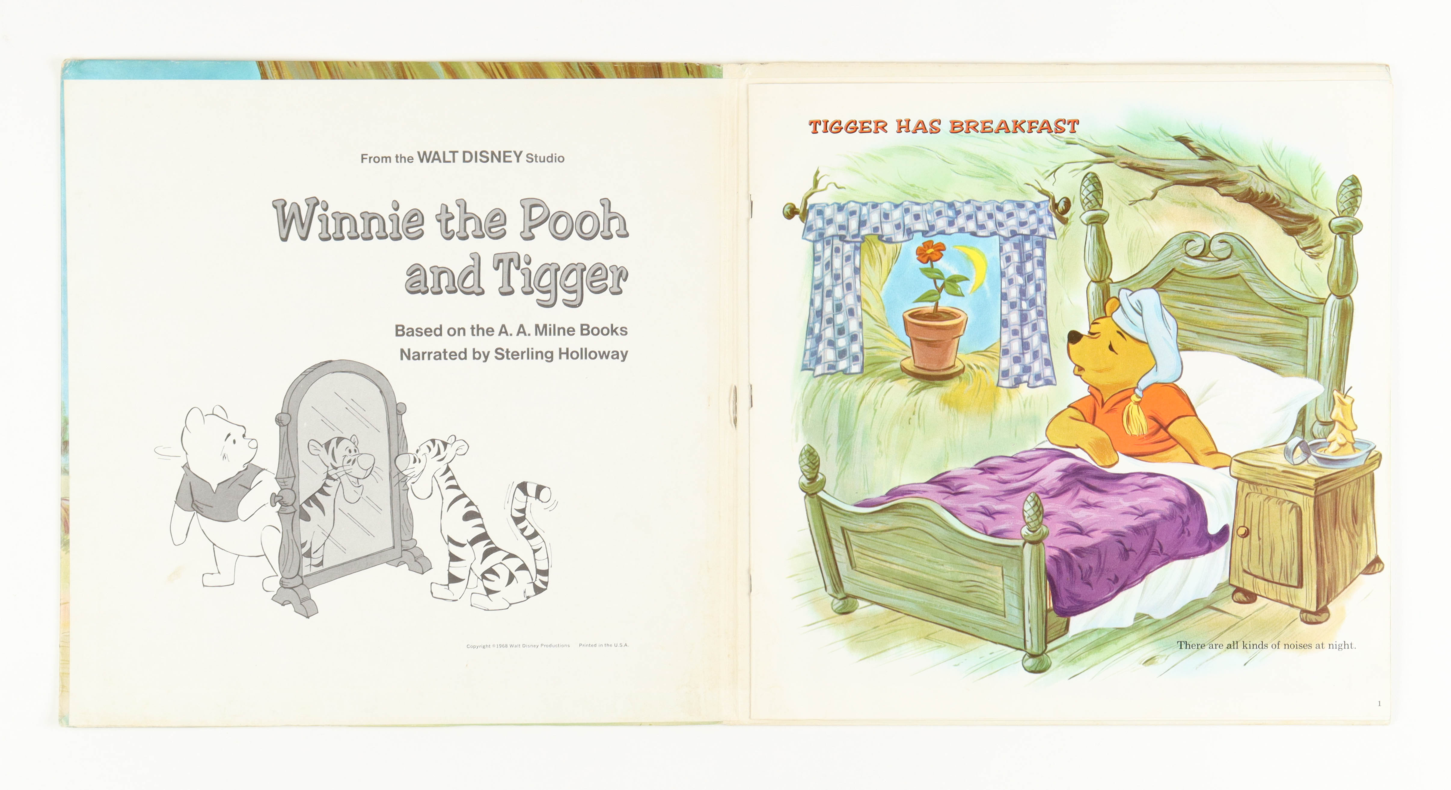 1968 Walt Disney's "Winnie the Pooh and Tigger" Vinyl Record Album at PristineAuction.com 1968 Walt Disney's "Winnie the Pooh and Tigger" Vinyl Record Album at PristineAuction.com