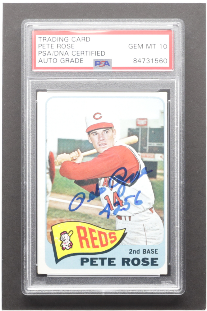 Pete Rose Signed 1965 Topps 207 Inscribed "4256" (PSA) Pristine Auction