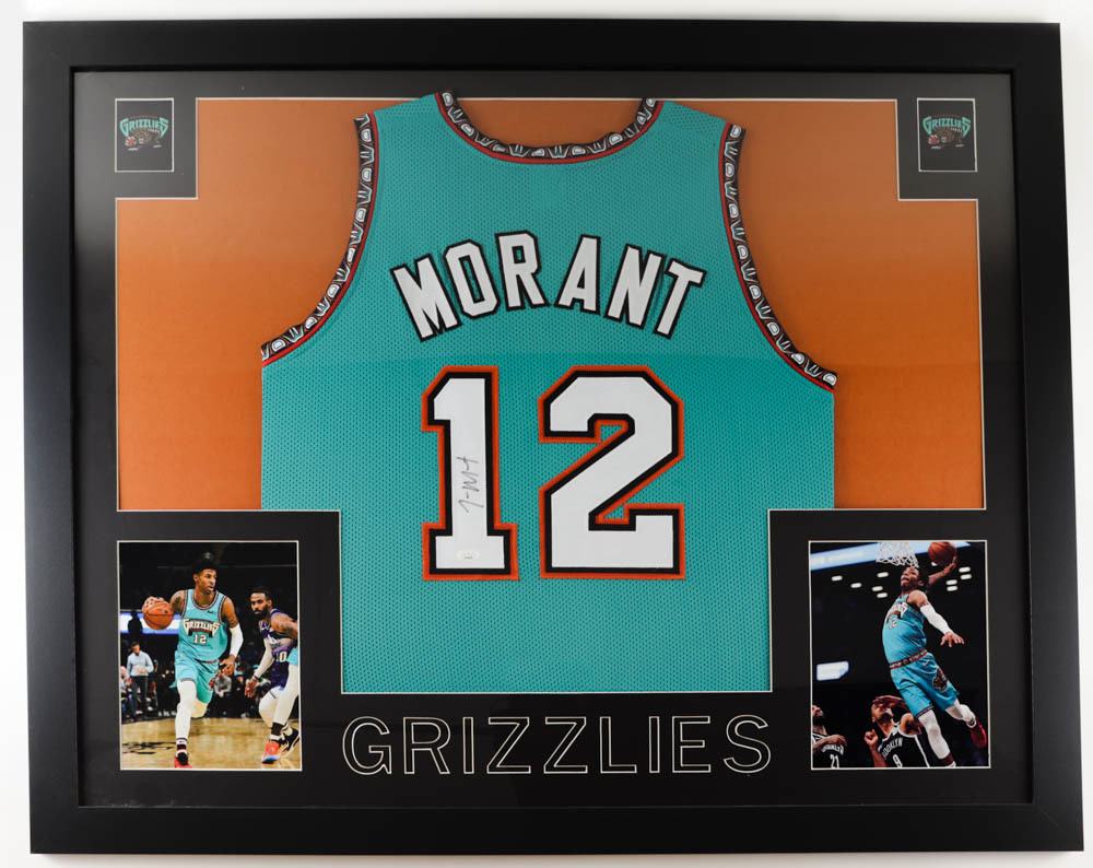 Ja Morant Signed 35x43 Custom Framed Signed Jersey (JSA) Pristine Auction