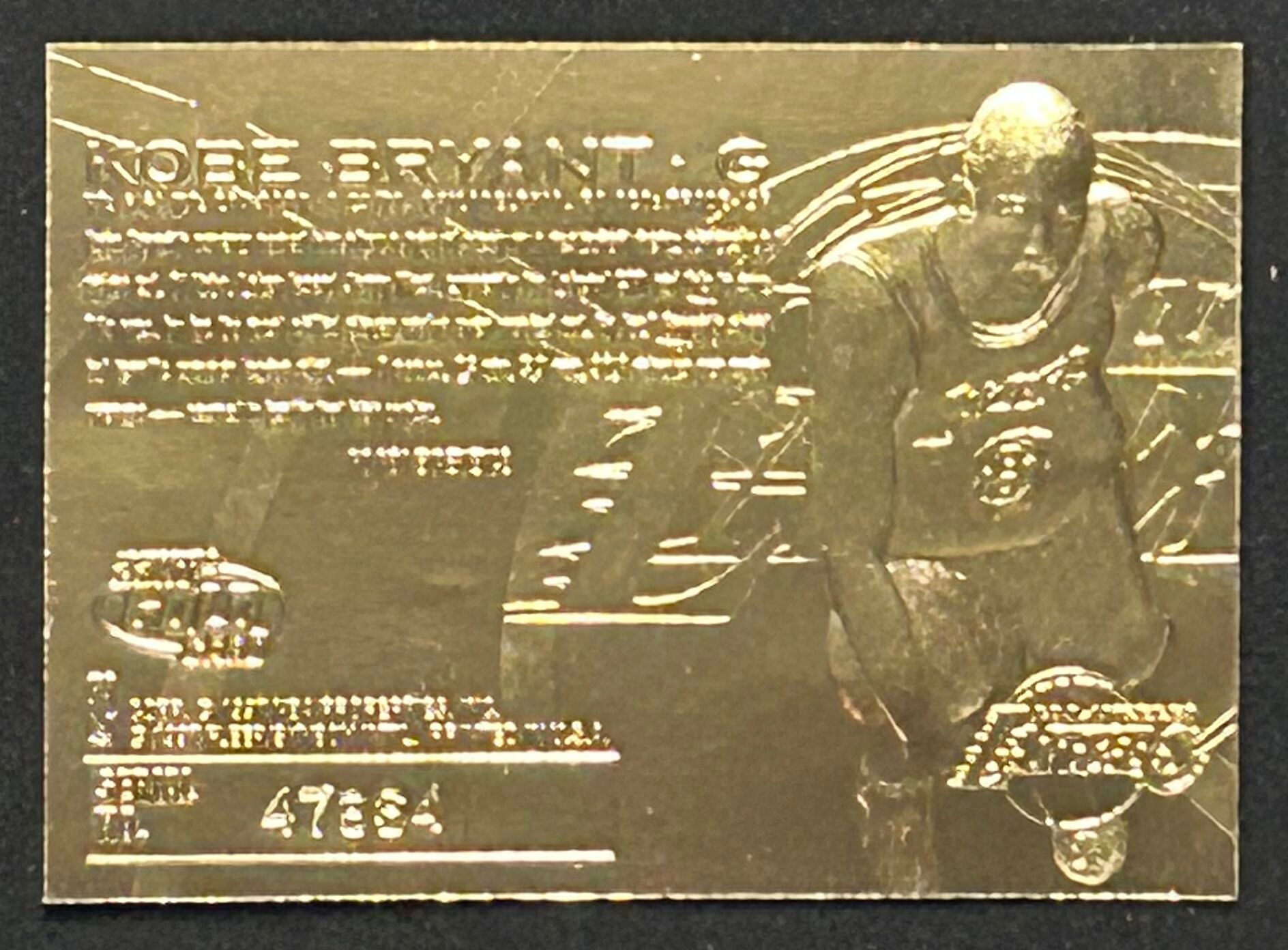Kobe Bryant 1996-97 Skybox EX 2000 Purple Signature 23KT Gold RC #47864 at PristineAuction.com Kobe Bryant 1996-97 Skybox EX 2000 Purple Signature 23KT Gold RC #47864 at PristineAuction.com
