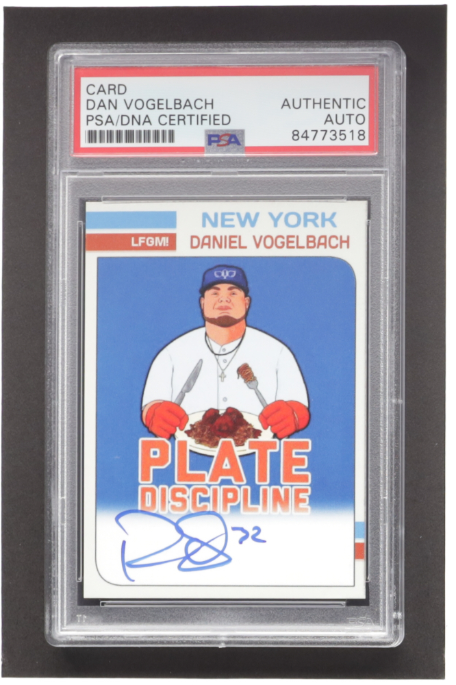 Dan Vogelbach Signed Plate Discipline Custom Card (PSA) Pristine Auction