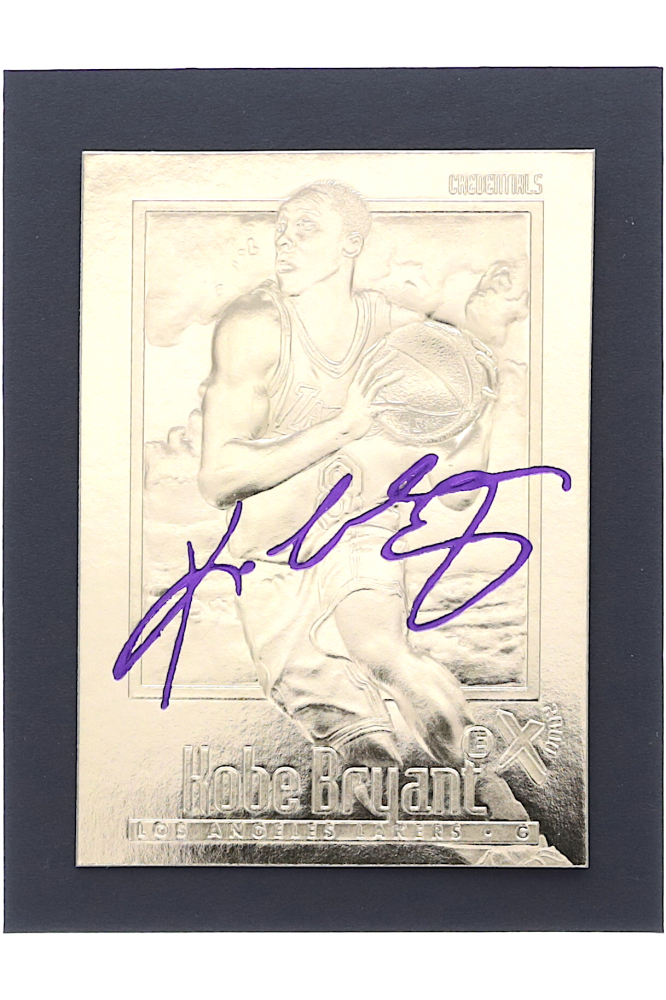thumbnail image 2 of Kobe Bryant 1996-97 SkyBox EX-2000 Purple Signature 23kt Gold Rookie Card – Mint 2 of 5
