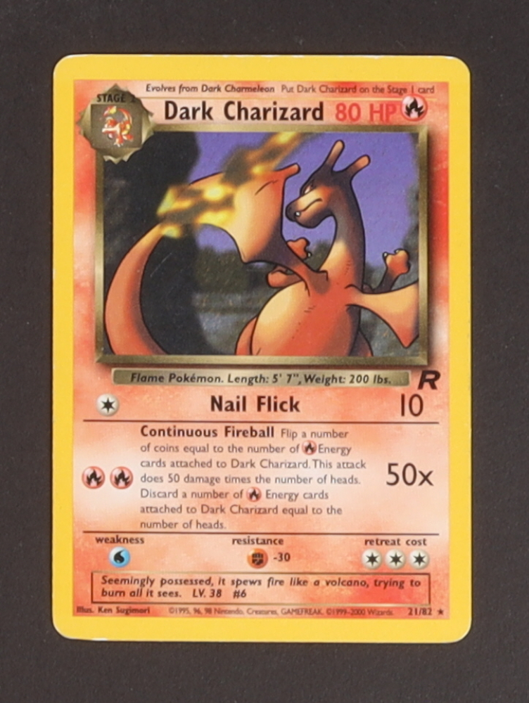 Dark Charizard 2000 Pokemon Team Rocket Unlimited 21 Pristine Auction