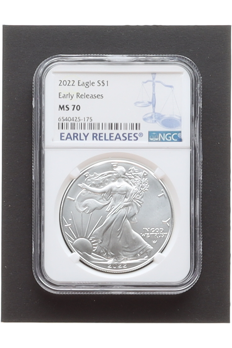 2022 American Silver Eagle $1 One Dollar Coin - Early Releases (NGC MS 70) at PristineAuction.com 2022 American Silver Eagle $1 One Dollar Coin - Early Releases (NGC MS 70) at PristineAuction.com