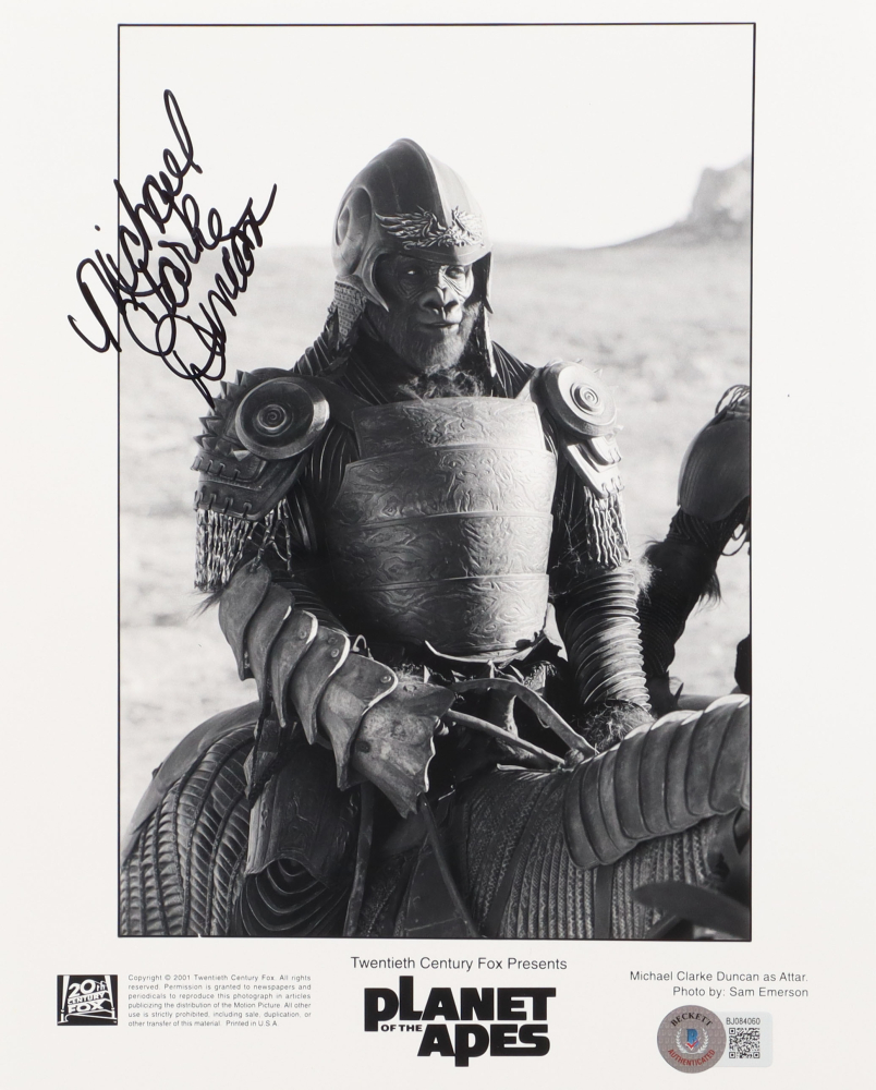 Michael Clarke Duncan Planet Of The Apes Michael Clarke Duncan Signed "Planet of the Apes" 8x10 Photo (Beckett