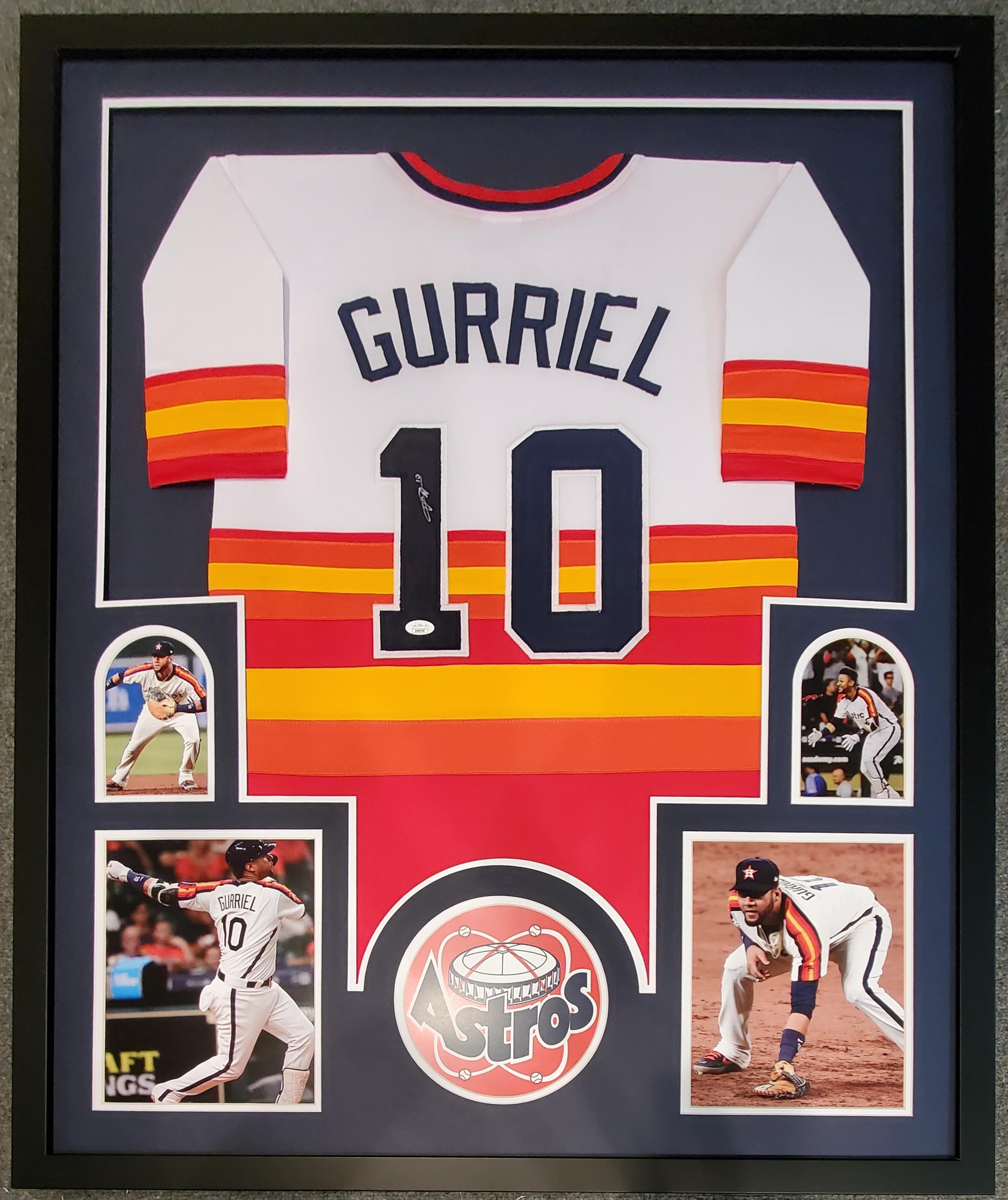 Yuli Gurriel Signed Custom Framed Jersey Display (JSA) at PristineAuction.com Yuli Gurriel Signed Custom Framed Jersey Display (JSA) at PristineAuction.com