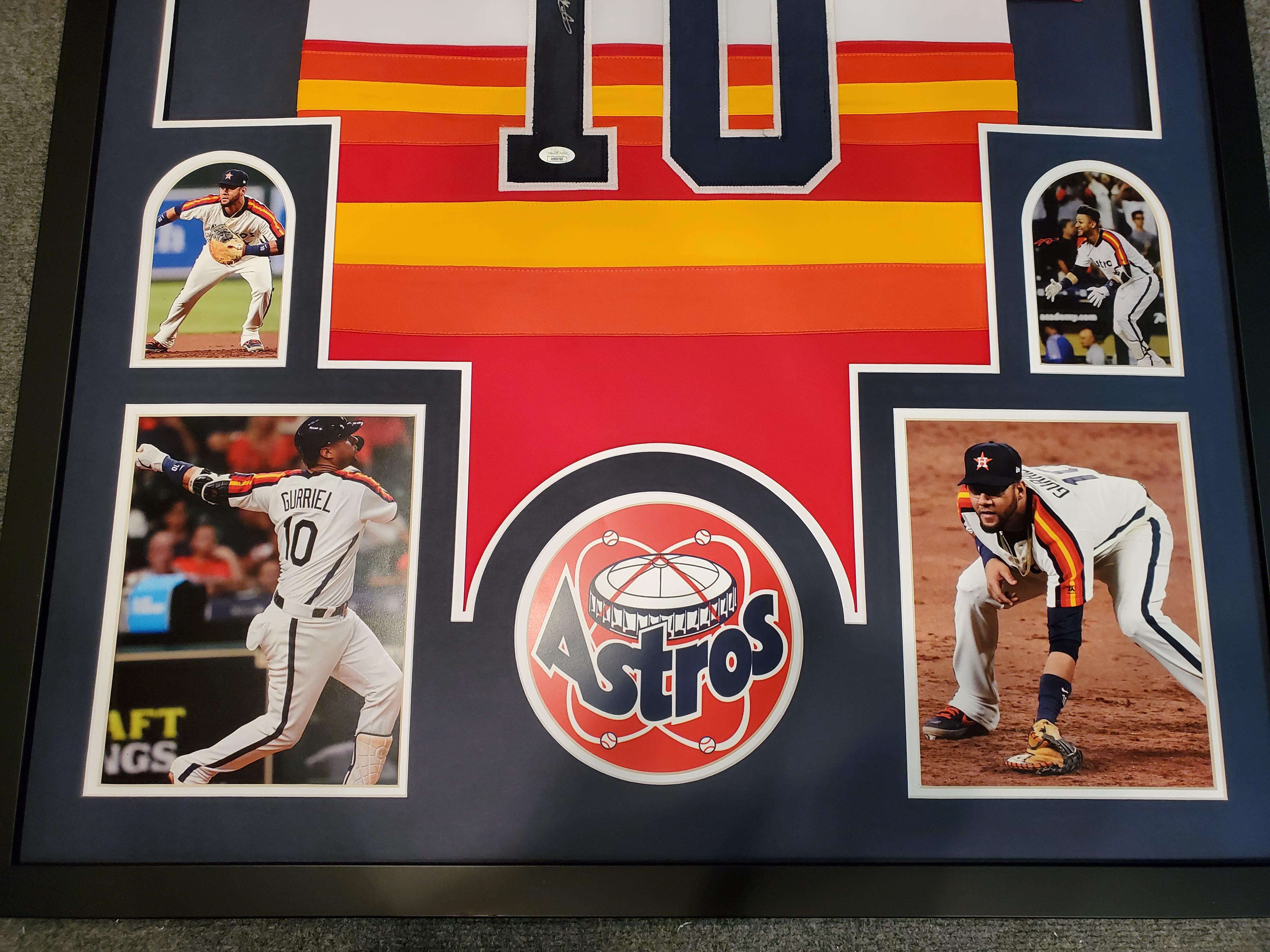 Yuli Gurriel Signed Custom Framed Jersey Display (JSA) at PristineAuction.com Yuli Gurriel Signed Custom Framed Jersey Display (JSA) at PristineAuction.com