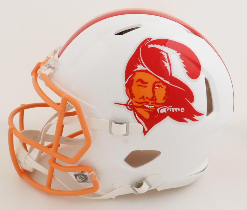 Tom Brady Signed Buccaneers Throwback Authentic Full-Size Speed Helmet (Fanatics LOA) at PristineAuction.com Tom Brady Signed Buccaneers Throwback Authentic Full-Size Speed Helmet (Fanatics LOA) at PristineAuction.com