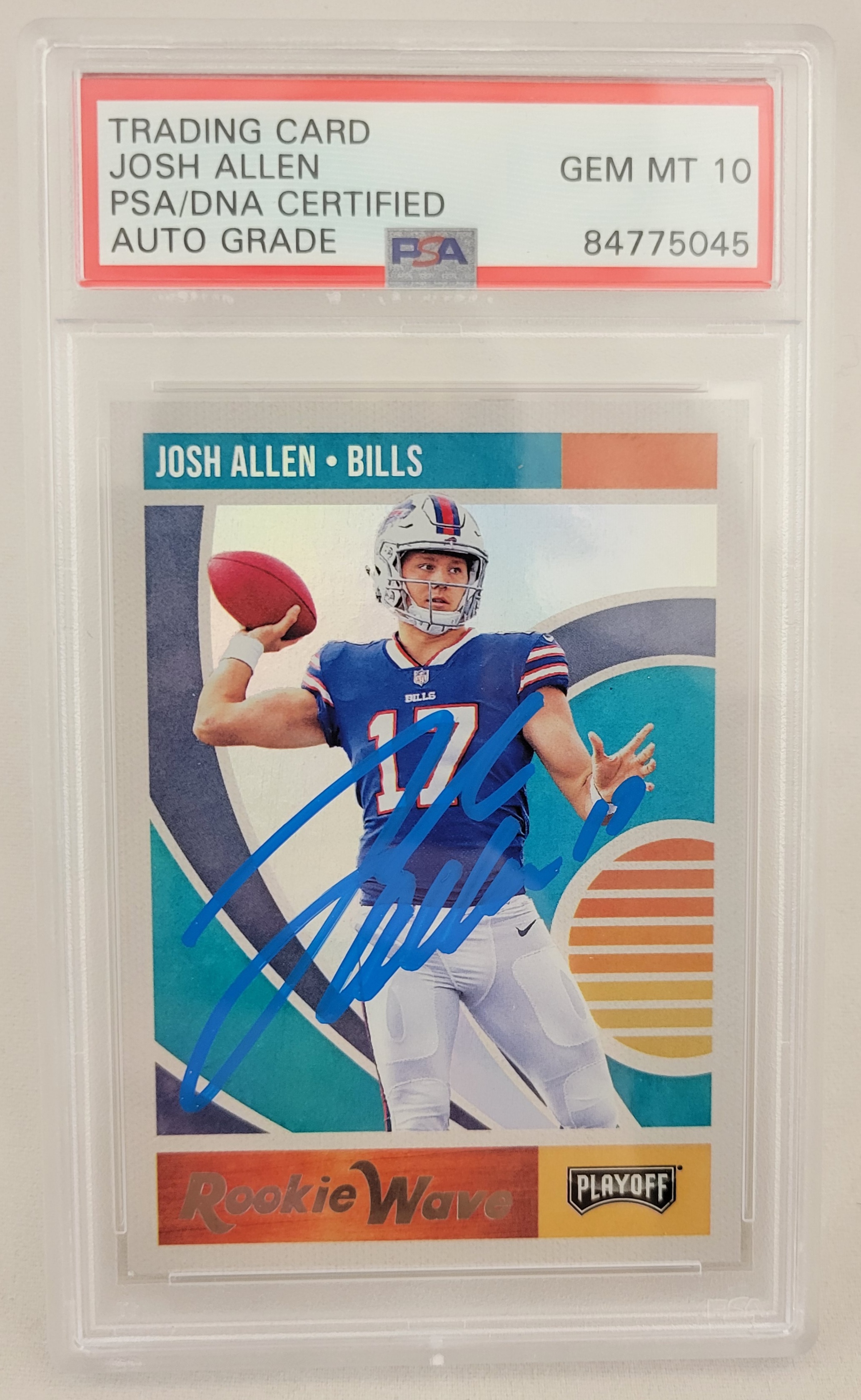 Josh Allen Signed 2018 Panini Rookie Wave #4 RC (PSA) at PristineAuction.com Josh Allen Signed 2018 Panini Rookie Wave #4 RC (PSA) at PristineAuction.com