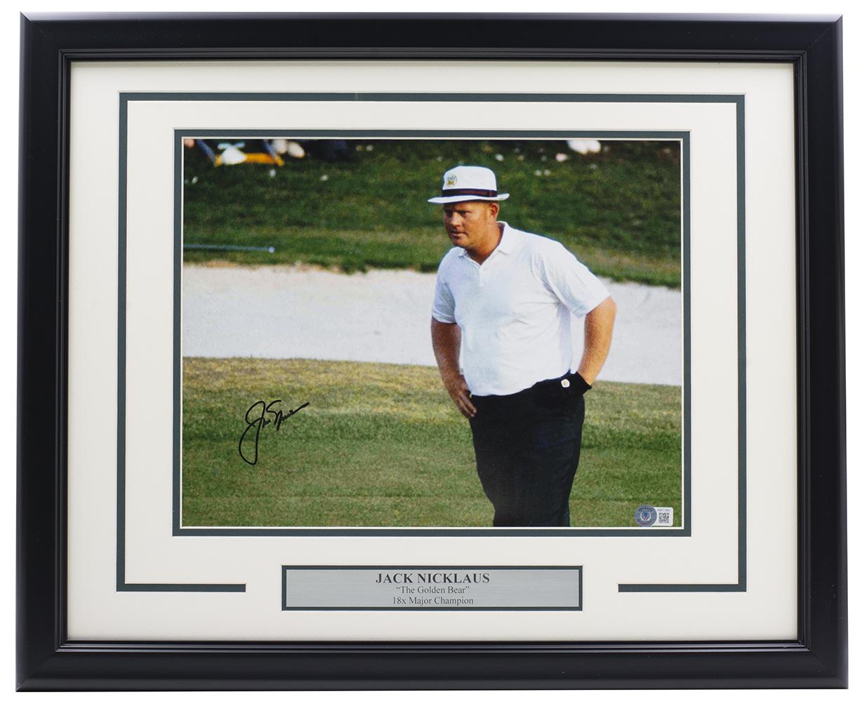 Jack Nicklaus Signed 16x20 Custom Framed Photo Display (Beckett LOA) at PristineAuction.com Jack Nicklaus Signed 16x20 Custom Framed Photo Display (Beckett LOA) at PristineAuction.com