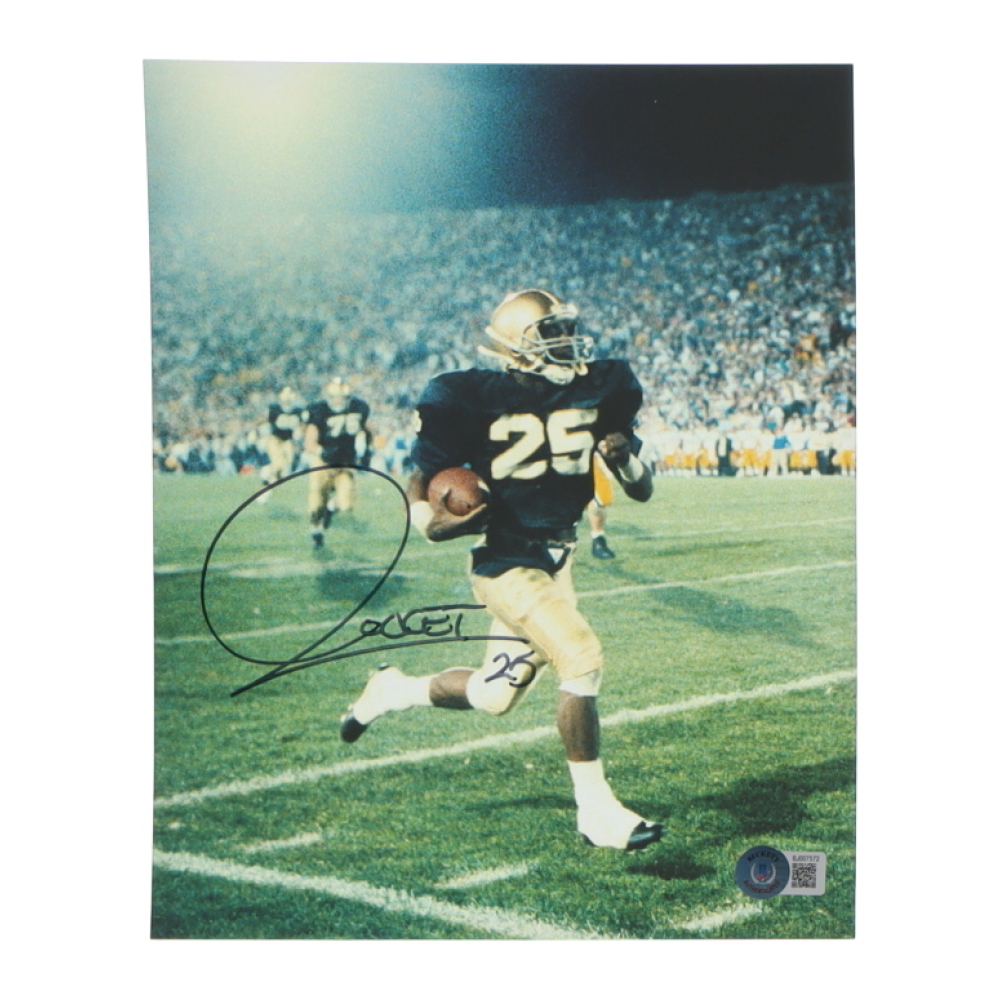 Raghib "Rocket" Ismail Signed Notre Dame Fighting Irish 8x10 Photo (Beckett) at PristineAuction.com