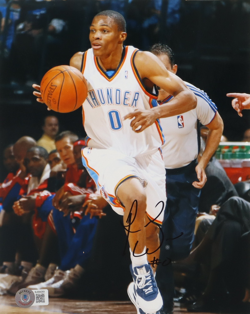 Russell Westbrook Signed Thunder 8x10 Photo (Beckett) at PristineAuction.com Russell Westbrook Signed Thunder 8x10 Photo (Beckett) at PristineAuction.com