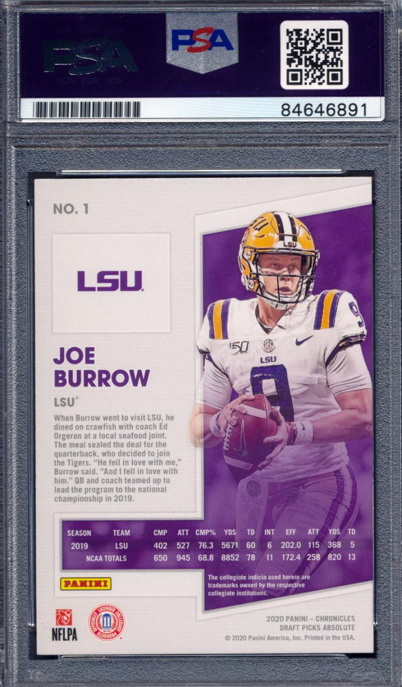 Joe Burrow Signed 2020 Absolute RC (PSA) at PristineAuction.com Joe Burrow Signed 2020 Absolute RC (PSA) at PristineAuction.com
