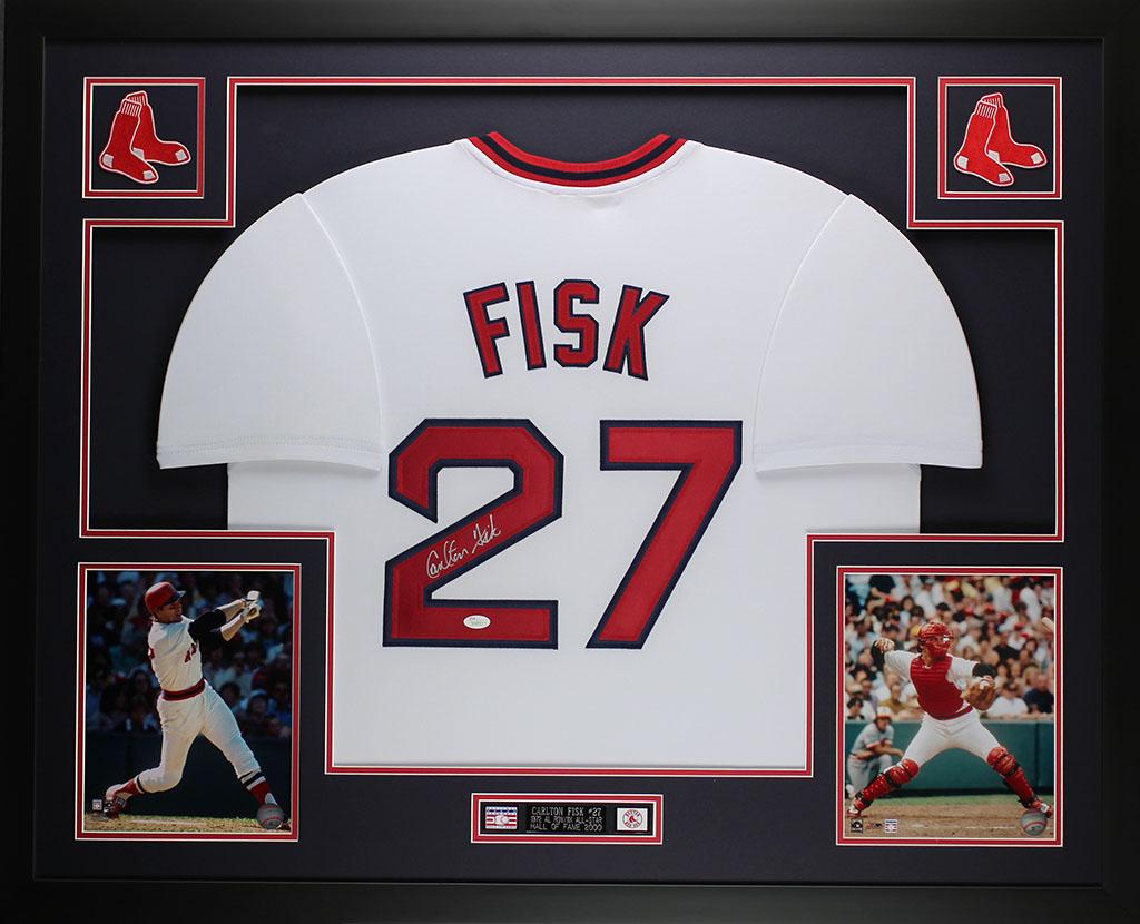 Carlton Fisk Signed 35x43 Custom Framed Jersey Display (JSA) at PristineAuction.com Carlton Fisk Signed 35x43 Custom Framed Jersey Display (JSA) at PristineAuction.com