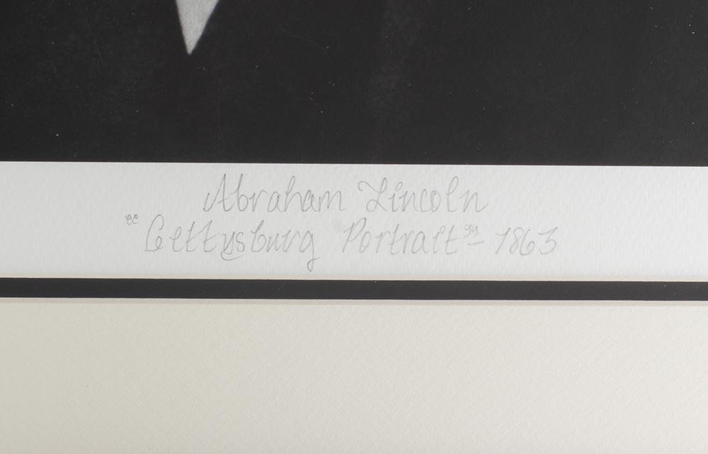 Historical Photo Archive - Abraham Lincoln “Gettysburg Portrait” Limited Edition Custom Framed Giclee Display #/375 (PA LOA) at PristineAuction.com Historical Photo Archive - Abraham Lincoln “Gettysburg Portrait” Limited Edition Custom Framed Giclee Display #/375 (PA LOA) at PristineAuction.com