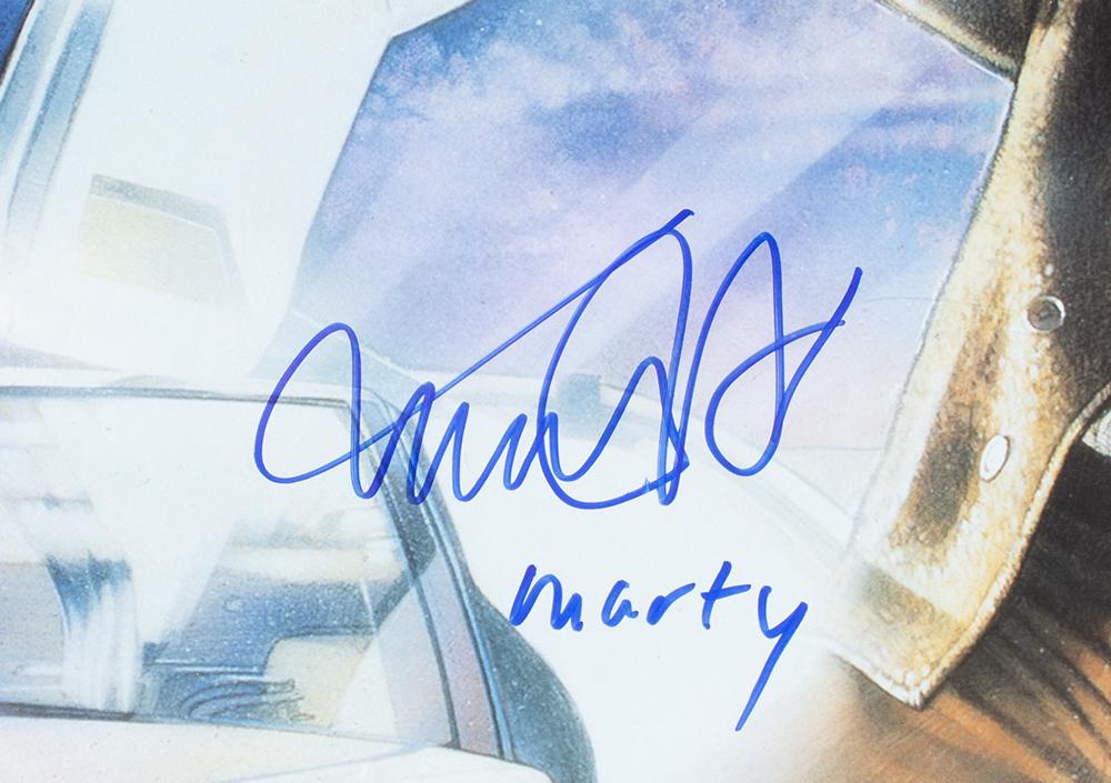 Michael J. Fox Signed Custom Framed Poster Inscribed "Marty" (Beckett) at PristineAuction.com Michael J. Fox Signed Custom Framed Poster Inscribed "Marty" (Beckett) at PristineAuction.com