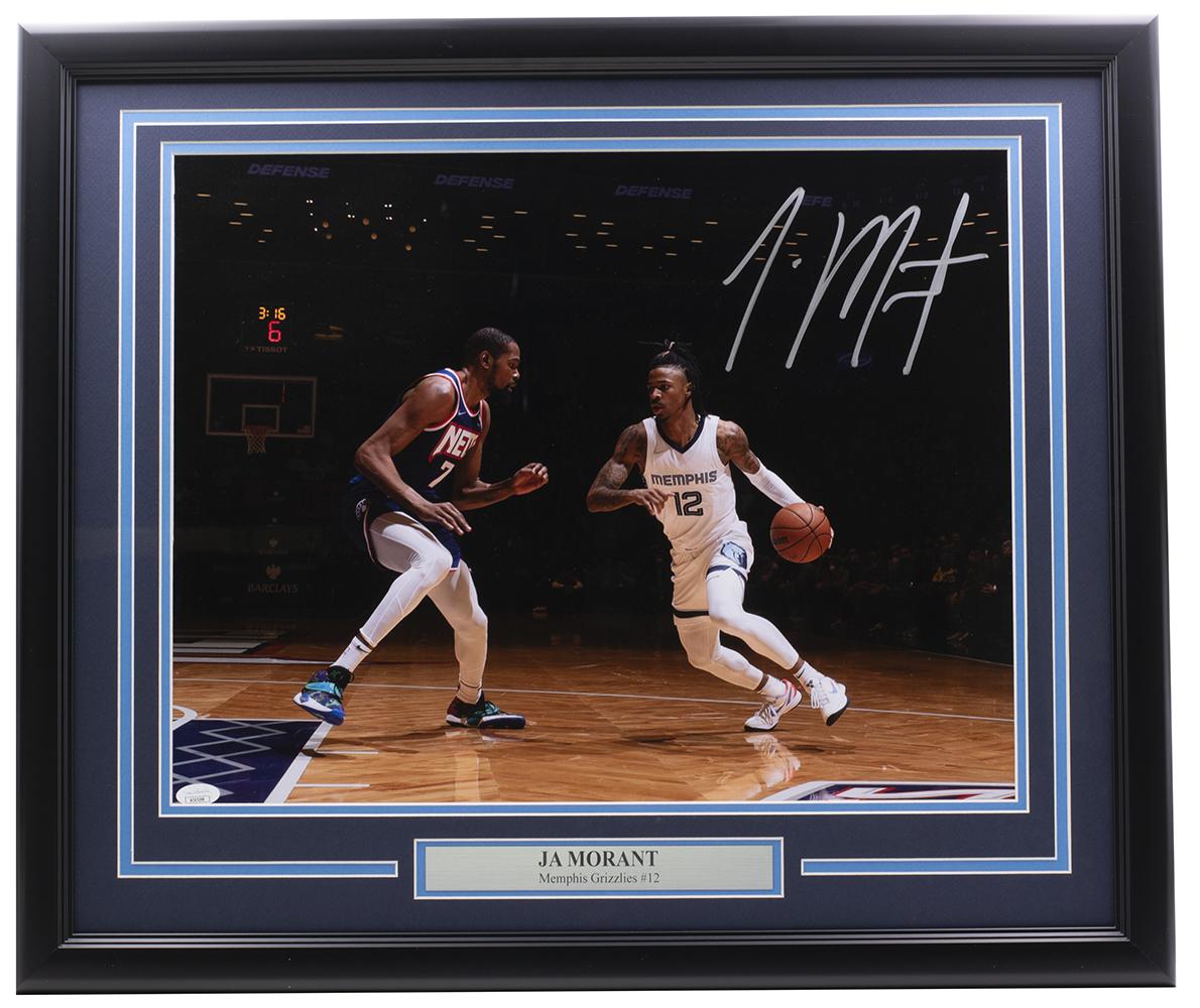 Ja Morant Signed Grizzlies Custom Framed Photo Display (JSA) at PristineAuction.com Ja Morant Signed Grizzlies Custom Framed Photo Display (JSA) at PristineAuction.com