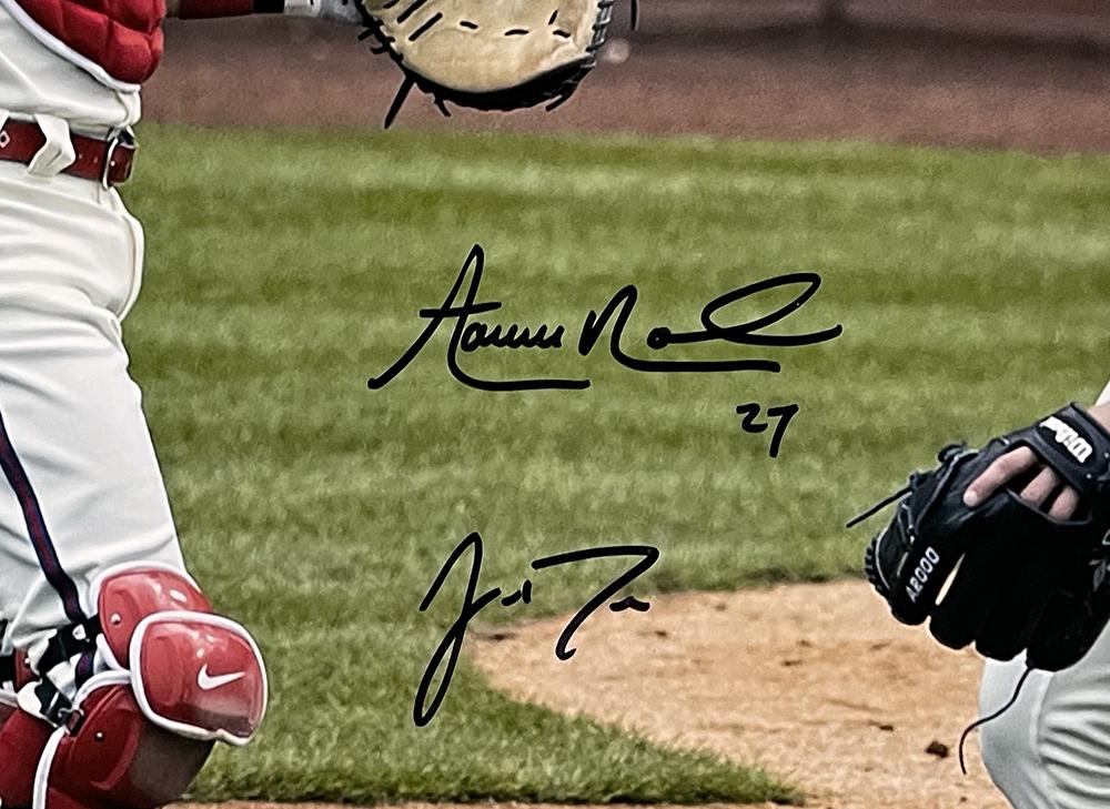 J.T. Realmuto & Aaron Nola Signed Phillies 16x20 Photo (MLB & Fanatics) at PristineAuction.com J.T. Realmuto & Aaron Nola Signed Phillies 16x20 Photo (MLB & Fanatics) at PristineAuction.com