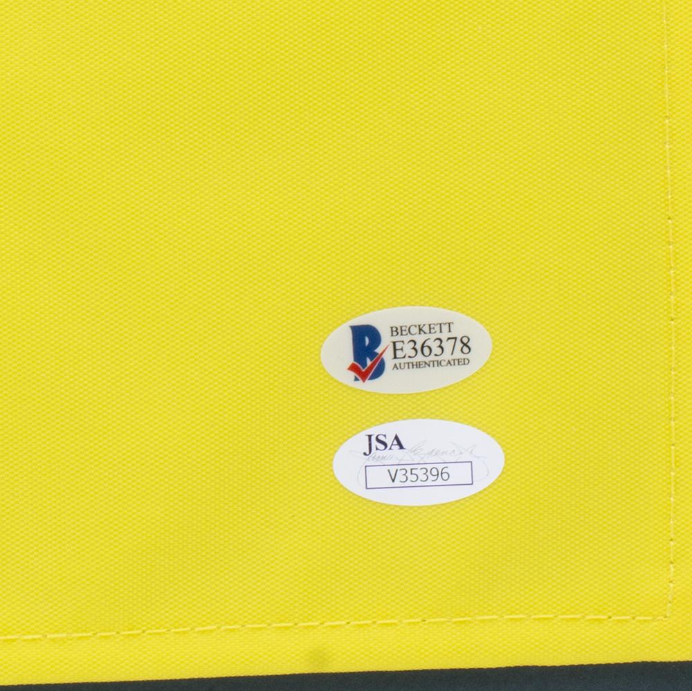 Patrick Reed Signed 2018 Masters Custom Framed Pin Flag Display (JSA & Beckett) at PristineAuction.com Patrick Reed Signed 2018 Masters Custom Framed Pin Flag Display (JSA & Beckett) at PristineAuction.com