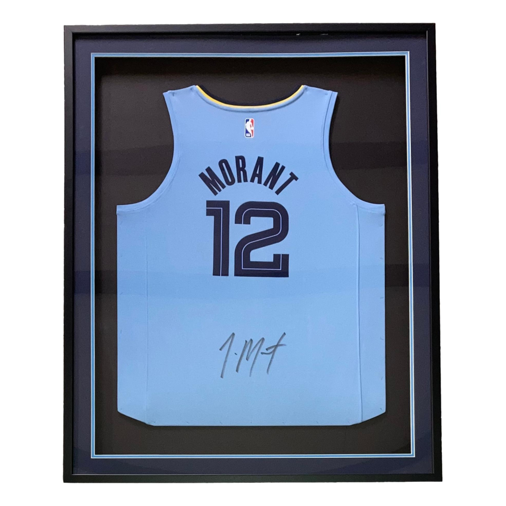 Ja Morant Signed Custom Framed Jersey Display (JSA COA) Pristine Auction