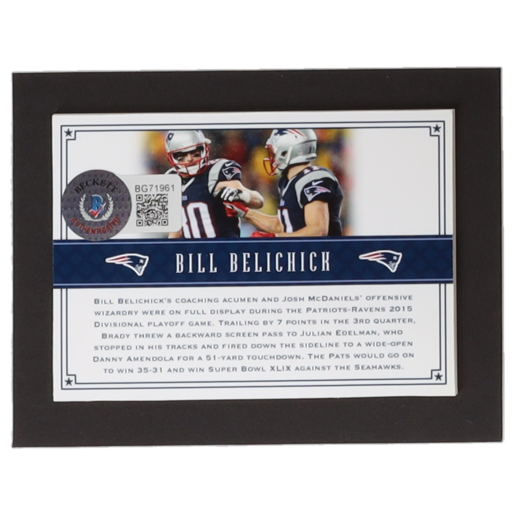Bill Belichick Signed Custom Trading Card (Beckett) at PristineAuction.com Bill Belichick Signed Custom Trading Card (Beckett) at PristineAuction.com