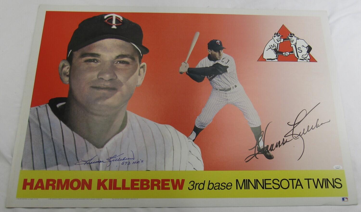 Harmon Killebrew Signed Twins 24x36 Poster (JSA) at PristineAuction.com Harmon Killebrew Signed Twins 24x36 Poster (JSA) at PristineAuction.com
