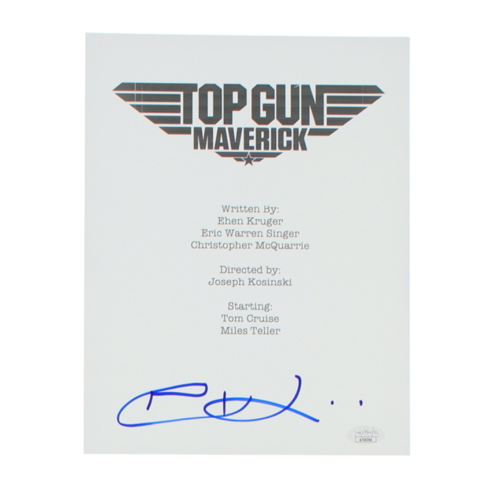 Joseph Kosinski Signed "Top Gun Maverick" 8x10 Photo (JSA) Pristine