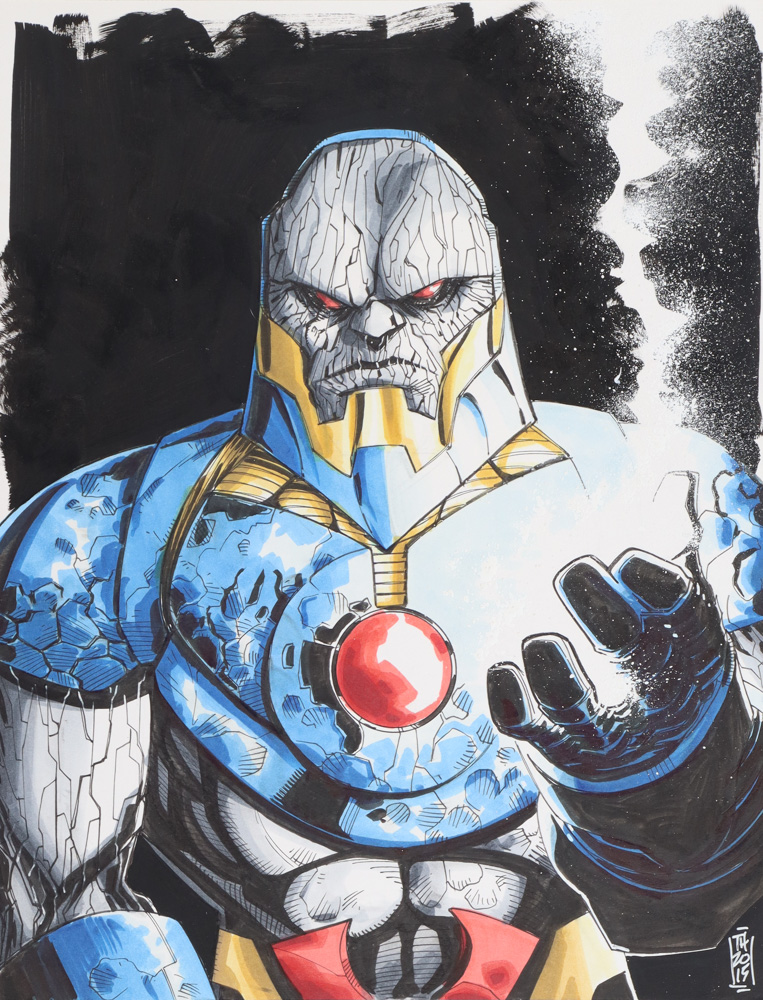 Tom Hodges - Darkseid - DC Comics - Signed ORIGINAL 11" x 14" Drawing on Paper (1/1) at PristineAuction.com Tom Hodges - Darkseid - DC Comics - Signed ORIGINAL 11" x 14" Drawing on Paper (1/1) at PristineAuction.com