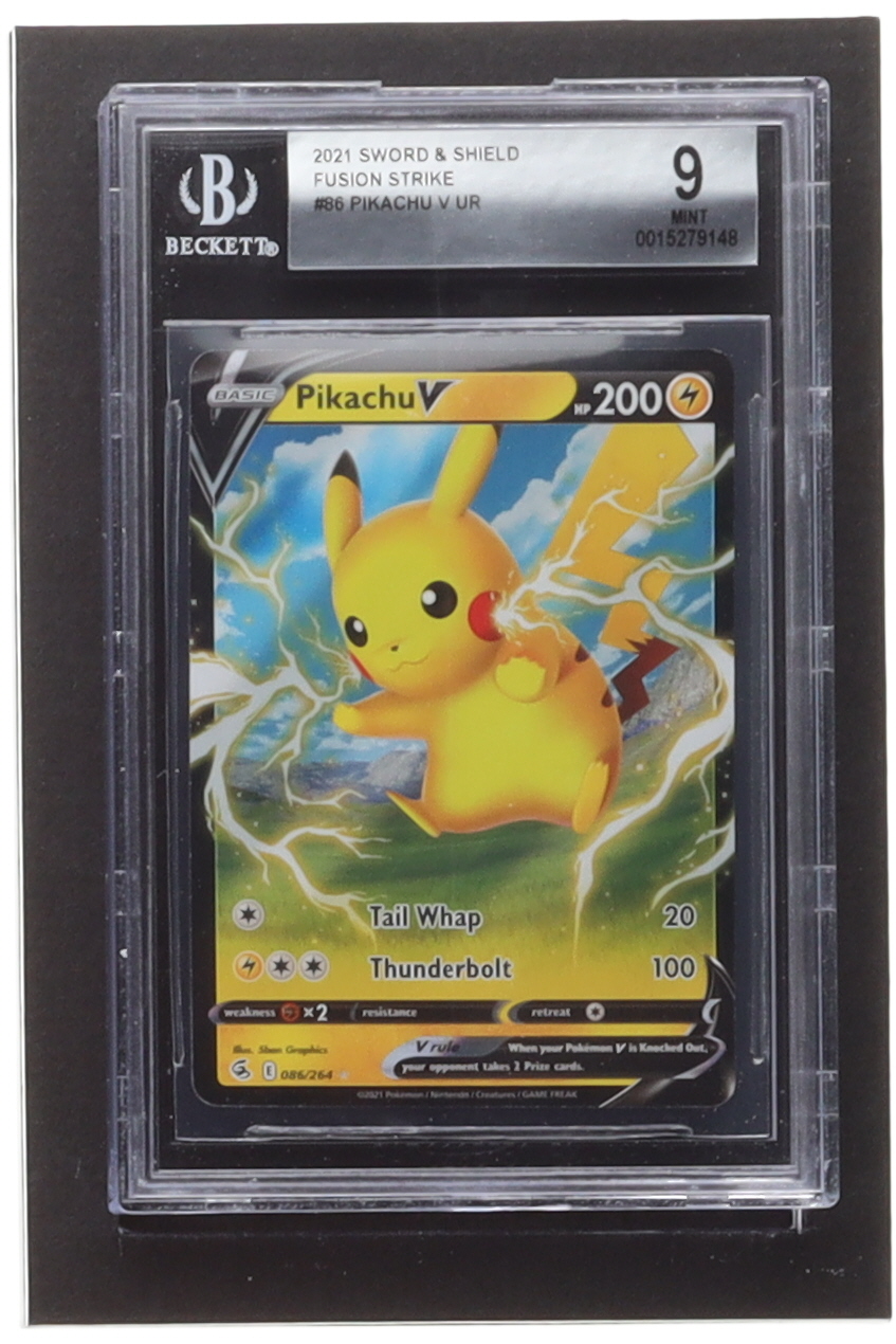 Pikachu V Pokemon 2021 Fusion Strike #86 (BGS 9) at PristineAuction.com Pikachu V Pokemon 2021 Fusion Strike #86 (BGS 9) at PristineAuction.com
