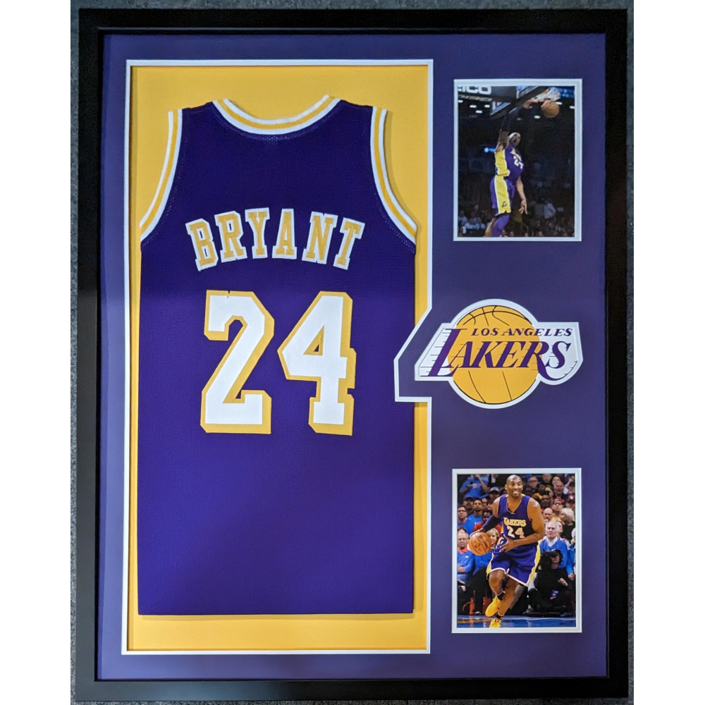 Kobe Bryant Custom Framed Jersey Display Pristine Auction