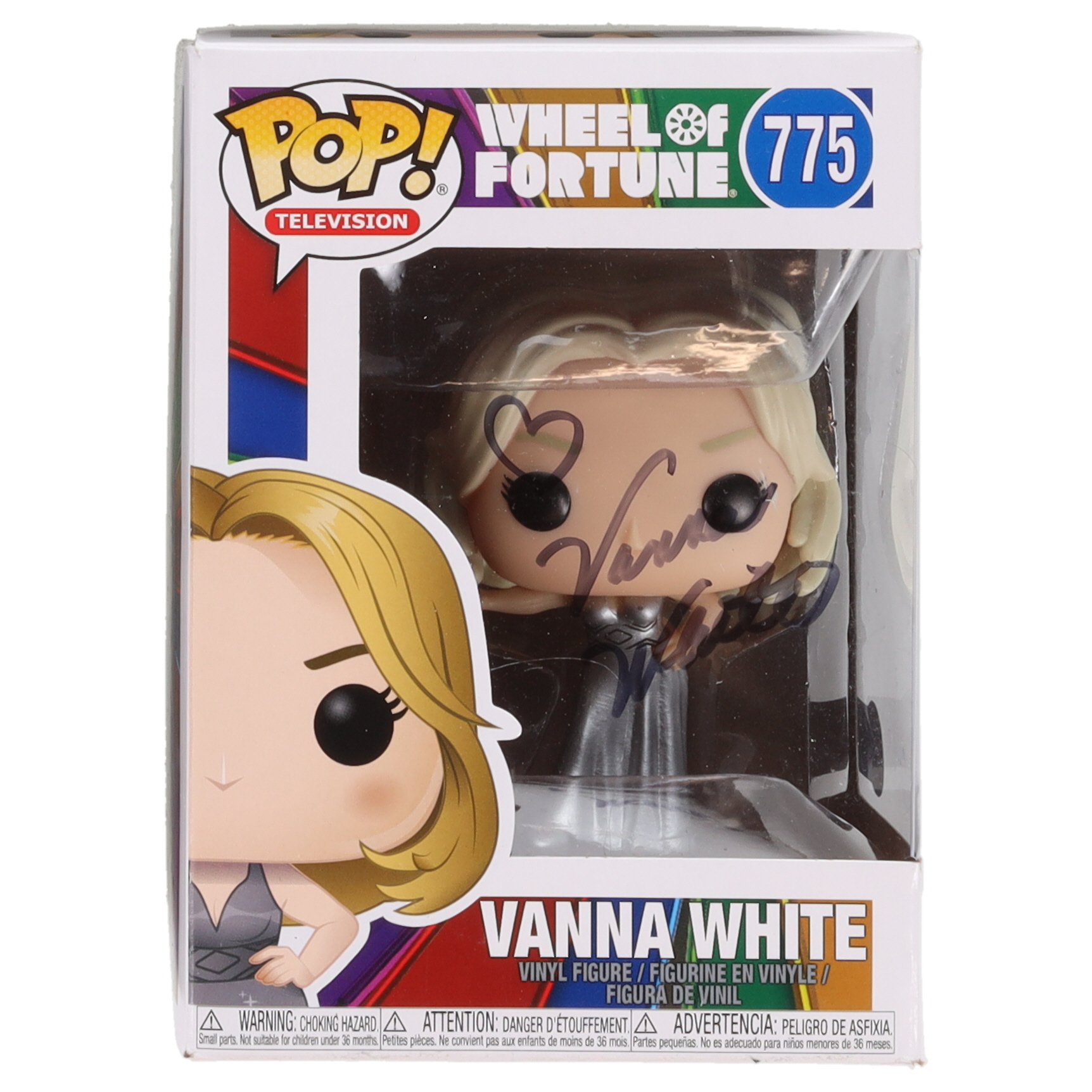 Vanna White Signed "Wheel of Fortune" #775 Funko Pop! Vinyl Figure with Hand Drawn Heart (Beckett) at PristineAuction.com Vanna White Signed "Wheel of Fortune" #775 Funko Pop! Vinyl Figure with Hand Drawn Heart (Beckett) at PristineAuction.com