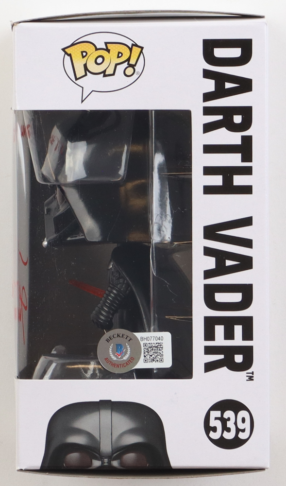Tom O'Connell Signed "Star Wars" #539 Darth Vader Funko Pop! Vinyl Figure Inscribed "You Will Die" (Beckett) at PristineAuction.com Tom O'Connell Signed "Star Wars" #539 Darth Vader Funko Pop! Vinyl Figure Inscribed "You Will Die" (Beckett) at PristineAuction.com