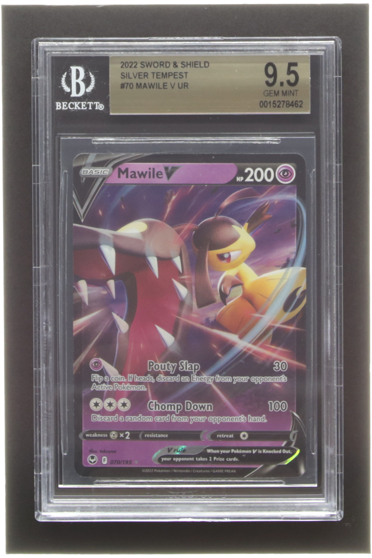 Mawile V UR 2022 Pokemon Sword and Shield Silver Tempest #70 (BGS 9.5) at PristineAuction.com Mawile V UR 2022 Pokemon Sword and Shield Silver Tempest #70 (BGS 9.5) at PristineAuction.com