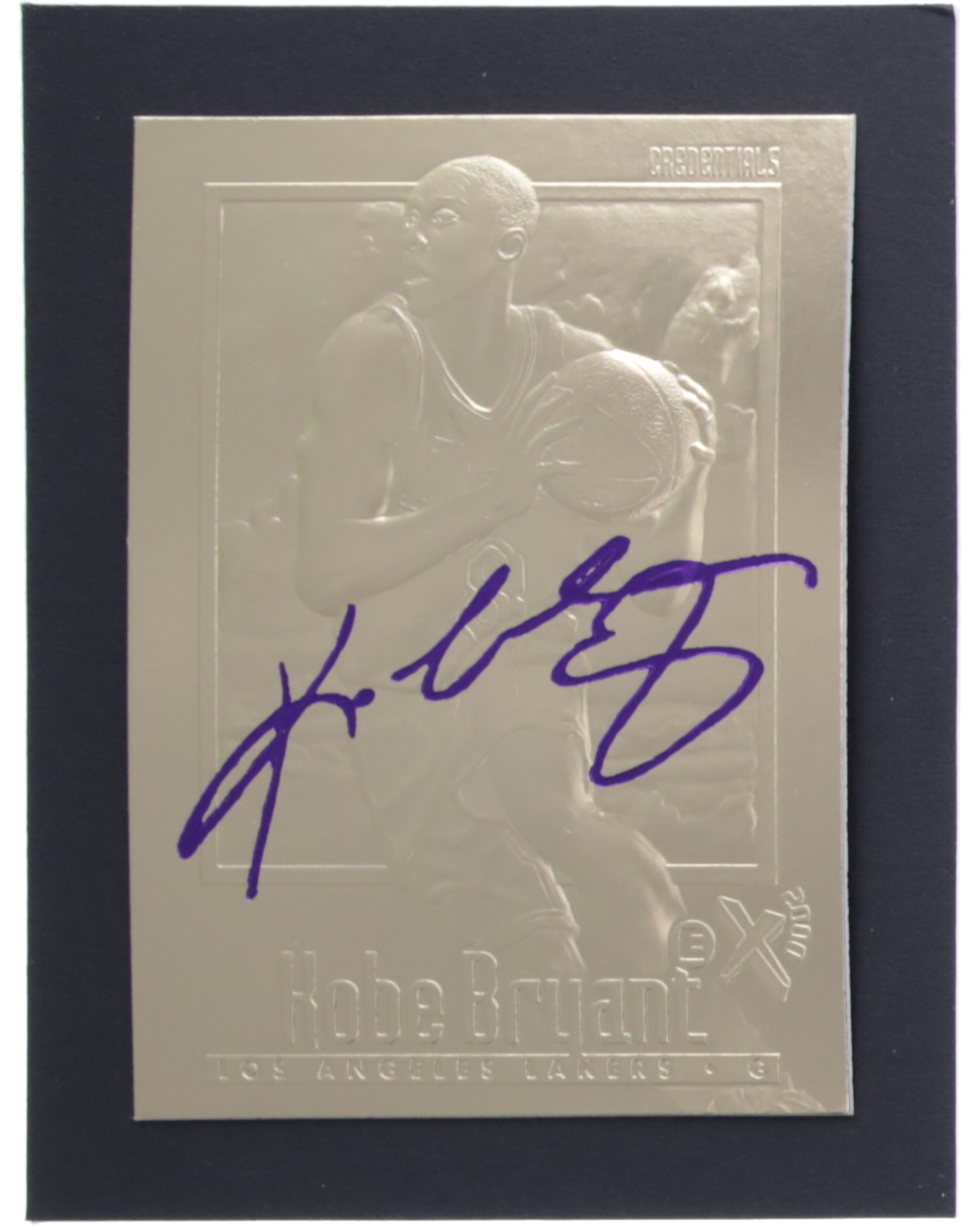 Kobe Bryant 1996-97 Skybox EX 2000 Purple Signature 23KT Gold RC #23653 at PristineAuction.com Kobe Bryant 1996-97 Skybox EX 2000 Purple Signature 23KT Gold RC #23653 at PristineAuction.com