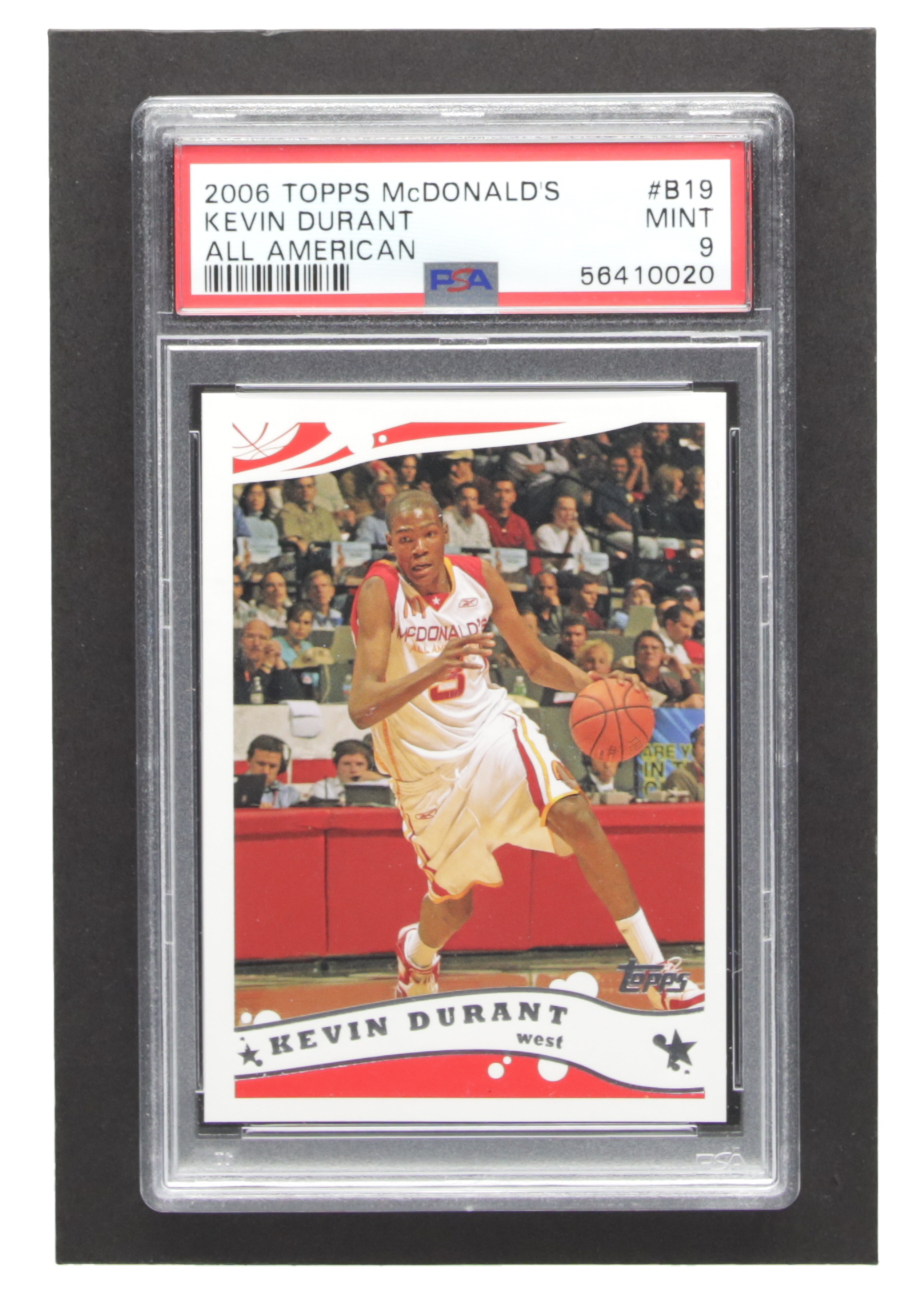 Kevin Durant 2006 Topps McDonald's All-American #B19 (PSA 9) at PristineAuction.com Kevin Durant 2006 Topps McDonald's All-American #B19 (PSA 9) at PristineAuction.com
