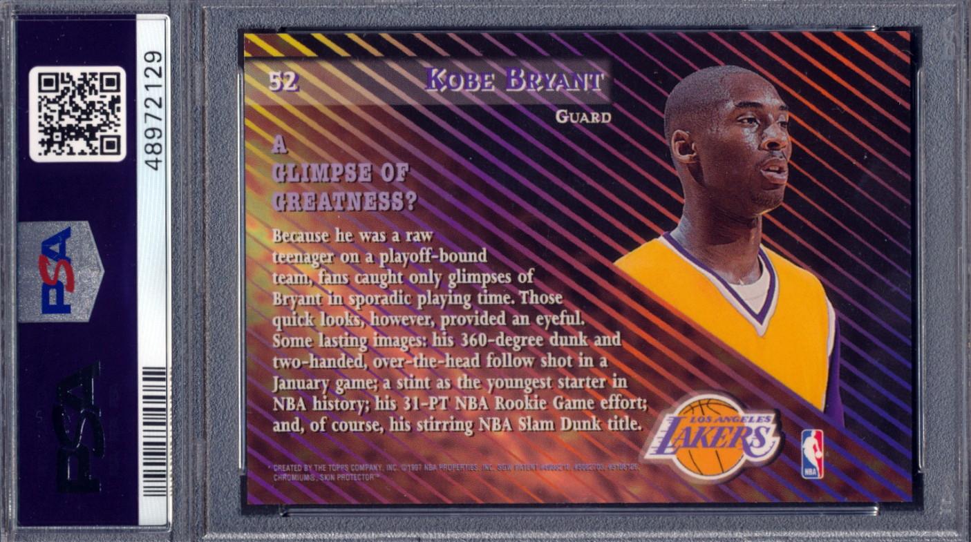 Kobe Bryant 1996 Stadium Club Members Only #52 RC (PSA 10) at PristineAuction.com Kobe Bryant 1996 Stadium Club Members Only #52 RC (PSA 10) at PristineAuction.com