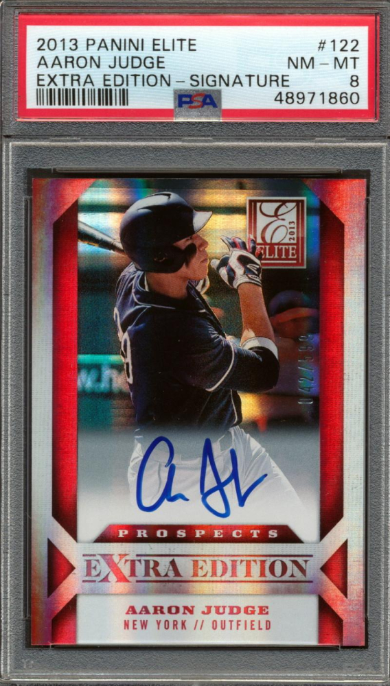 Aaron Judge Signed Extra Edition 2013 Panini Elite 42/599 #122 RC 