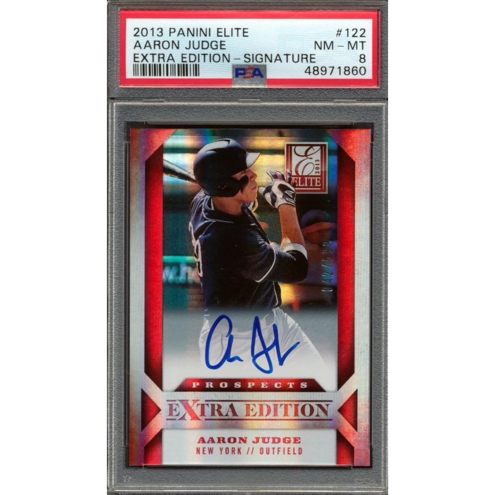 Aaron Judge Signed Extra Edition 2013 Panini Elite 42/599 Aaron Judge Signed Extra Edition 2013 Panini Elite 42/599