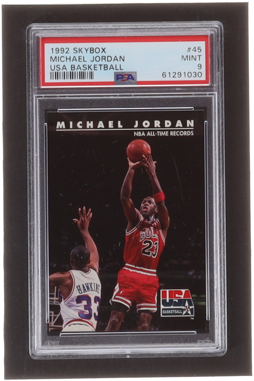 Michael Jordan 1992 SkyBox USA #45 / NBA All-Time Records (PSA 9) at PristineAuction.com Michael Jordan 1992 SkyBox USA #45 / NBA All-Time Records (PSA 9) at PristineAuction.com